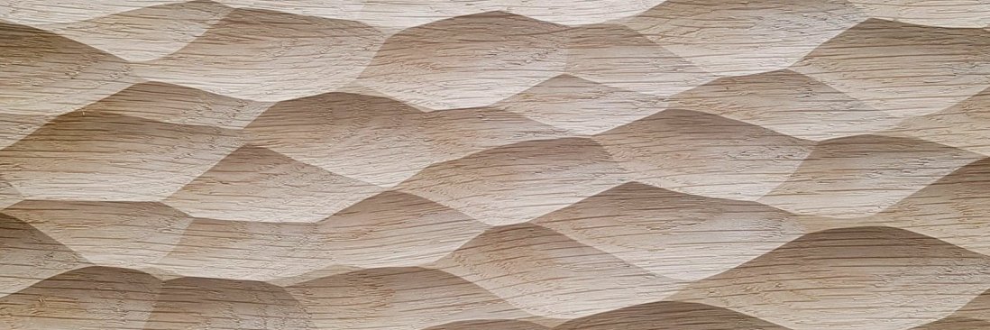 Adze carved oak panels