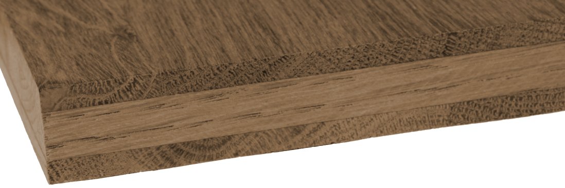 Fumed / Smoked Oak Triply three-layer panels